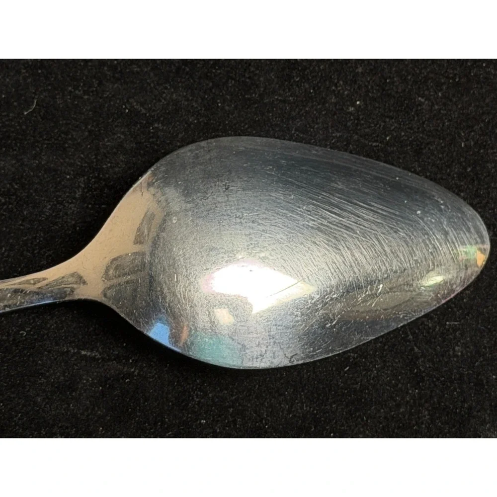 Vintage Bamboo Handle, Stainless Steel Teaspoon, Flatware Korea